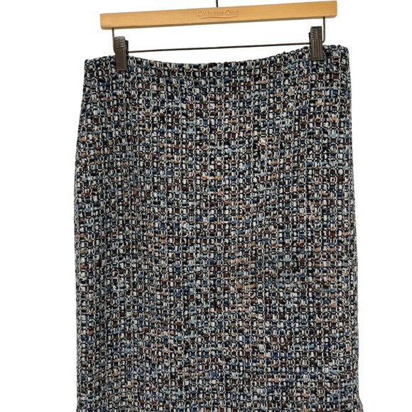 Talbots Womens Tweed Skirt Size 8 Multi-Color Wool Blend Fully Lined - Picture 1 of 10